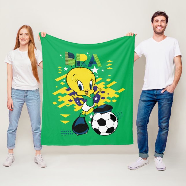 Couverture Polaire Graphisme de l'équipe de soccer du Brésil TWEETY™ (En situation)