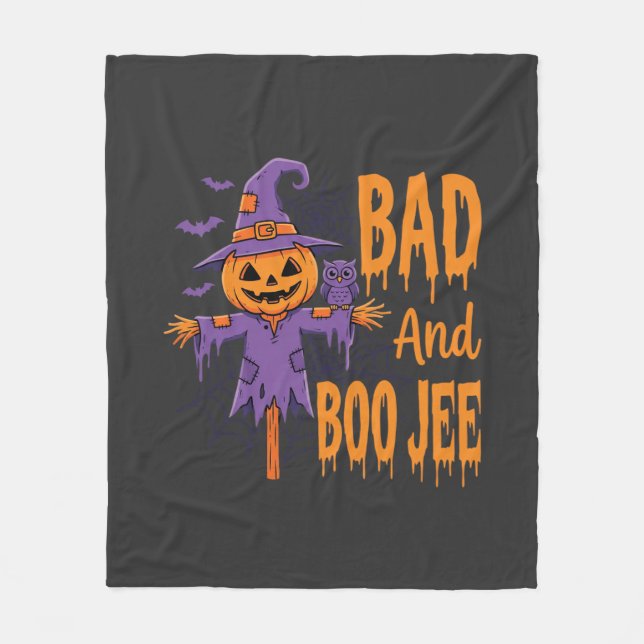 Couverture Polaire Graphisme d'épouvantail Halloween Bad And Boo Jee (Devant)