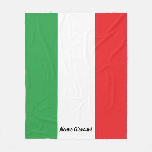 Couverture Polaire Gras drapeau italien Italie Famille personnalisée (Devant)