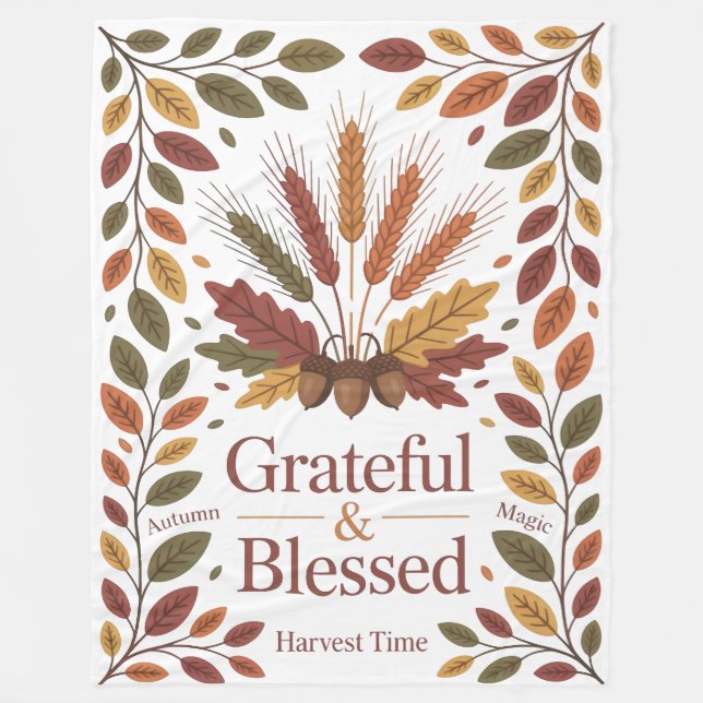 Couverture Polaire Grateful & blessed stylish Blanket New Home (Devant)