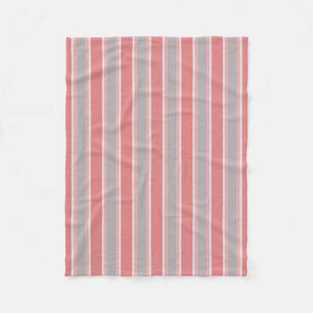 Couverture Polaire Gratté rose et argent (Devant)