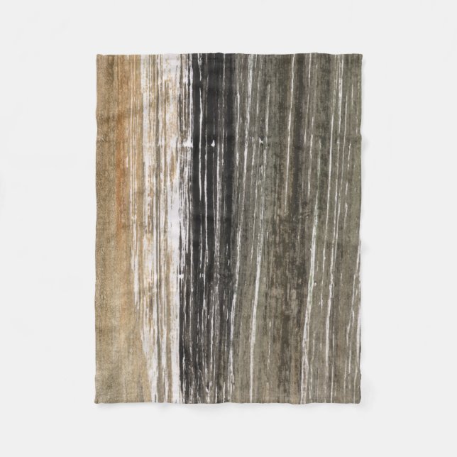 Couverture Polaire Gray brown lines abstract painting art (Devant)