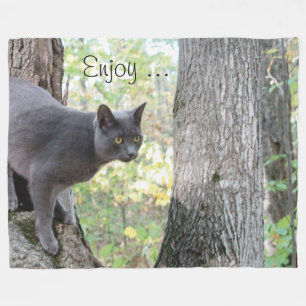 Couverture Polaire Gray Kitty Chat