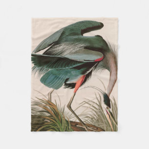 Couverture Polaire Great Blue Heron Birds of America Audubon Imprimer