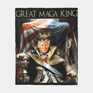 Couverture Polaire Great Mega King USA Flag Fier Ultra Maga Trump