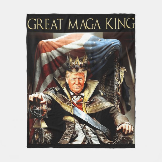Couverture Polaire Great Mega King USA Flag Fier Ultra Maga Trump   (Devant)