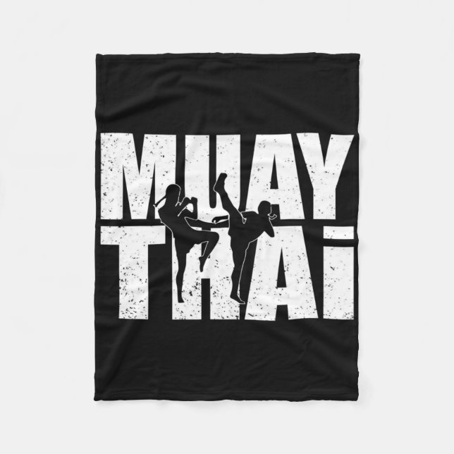 Couverture Polaire Great Muay Thai Design Mma Fighter Training Kickbo (Devant)