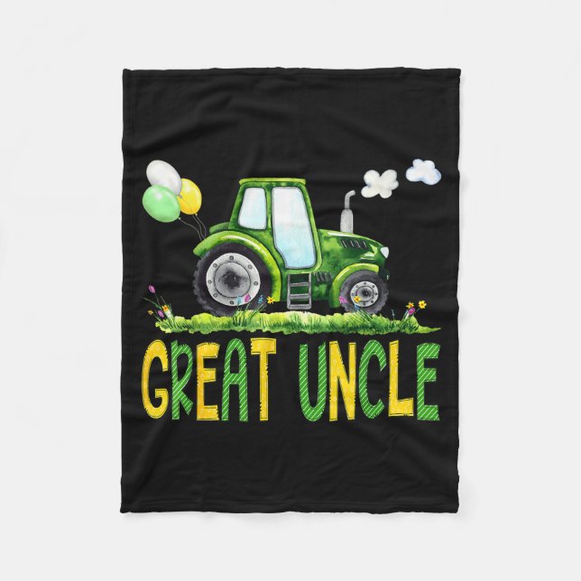 Couverture Polaire Great Uncle Of The Birthday Boy Tractor Farm Truck (Devant)