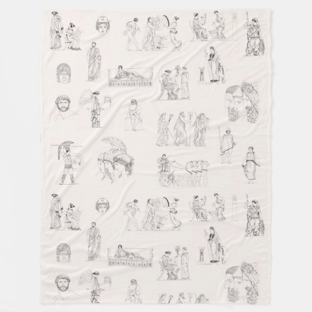 Couverture Polaire Grèce antique Classique Histoire grecque Motif (Devant)