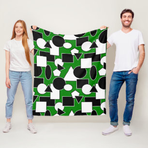 Couverture Polaire Green Bauhaus Collage