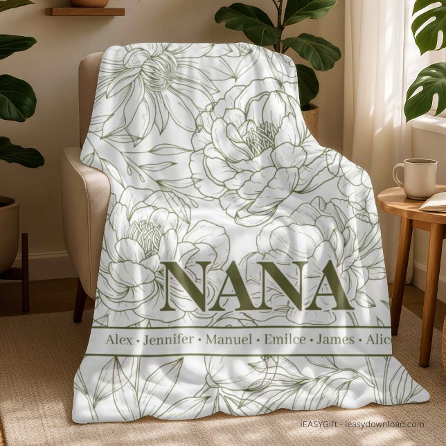 Couverture Polaire Green Custom NANA Names (Créateur téléchargé)