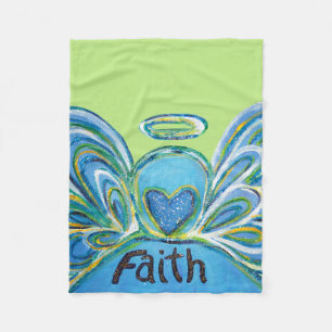 Couverture Polaire Green Faith Guardian Angel Chemo Blanket