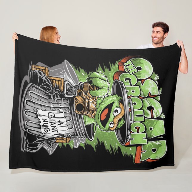 Couverture Polaire Green Garbage Monster  (En situation)