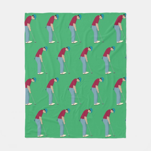 Couverture Polaire Green Golfing Design Blanket en polaire (Devant)