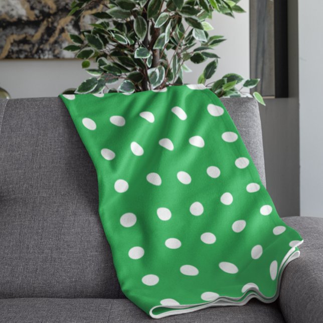 Couverture Polaire Green Polka (Créateur téléchargé)