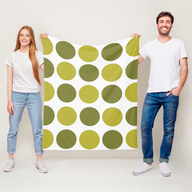 Couverture Polaire Green Polka Dots  (En situation)