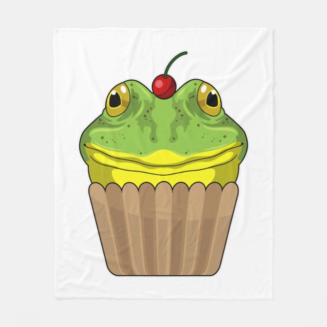 Couverture Polaire Grenouille avec muffin (Devant)
