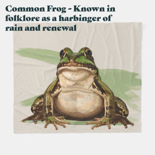 Couverture Polaire Grenouille britannique commune Art de la nature