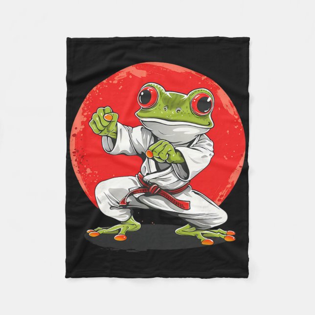 Couverture Polaire Grenouille de karaté Arts martiaux Crapaud de judo (Devant)