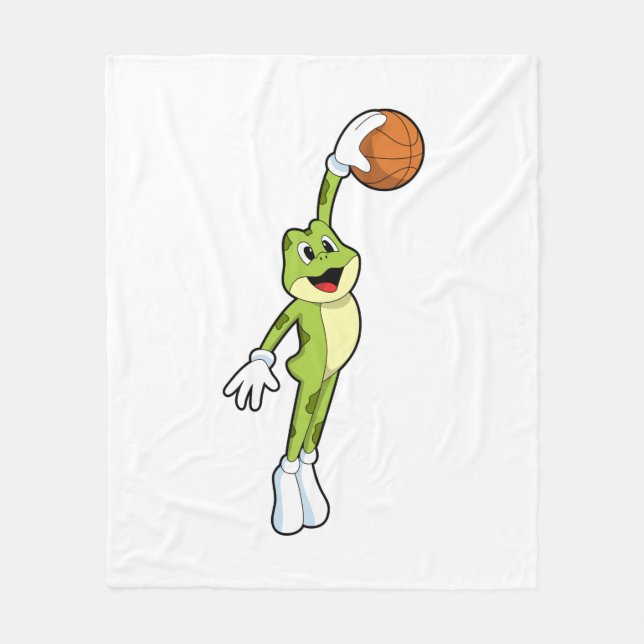 Couverture Polaire Grenouille en tant que joueur de basket-ball avec  (Devant)
