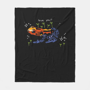 Couverture Polaire Grenouille qui t'aime dans un style classique simp