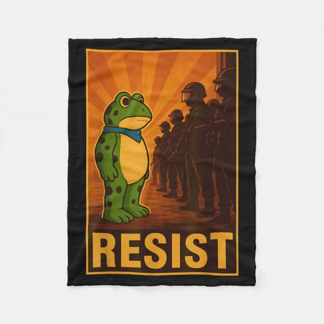 Couverture Polaire Grenouille Résiste Rtland Grenouille Protestation  (Devant)