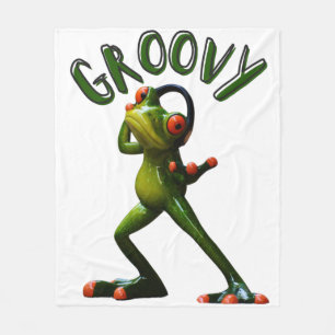 Couverture Polaire Grenouille verte super