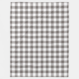 Couverture Polaire Grey En vichy Motif