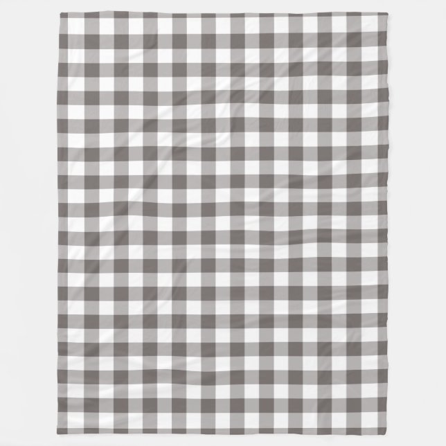 Couverture Polaire Grey En vichy Motif (Devant)
