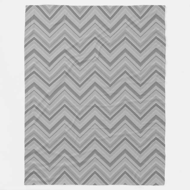 Couverture Polaire Grey stripes zigzag (Devant)