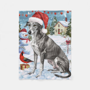 Couverture Polaire Greyhound Winter Wonderland Christmas Joie