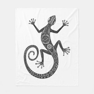 Couverture Polaire Griffonnage de lézard ou de salamandre
