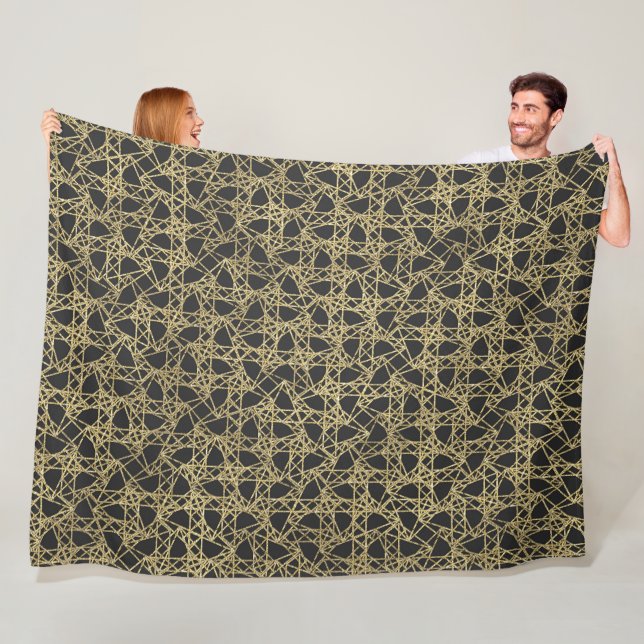 Couverture Polaire Griffure dorée Glamour Moderne Élégance Unique (En situation)