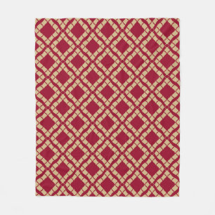 Couverture Polaire Grille dorée géométrique sans couture motif à l'or