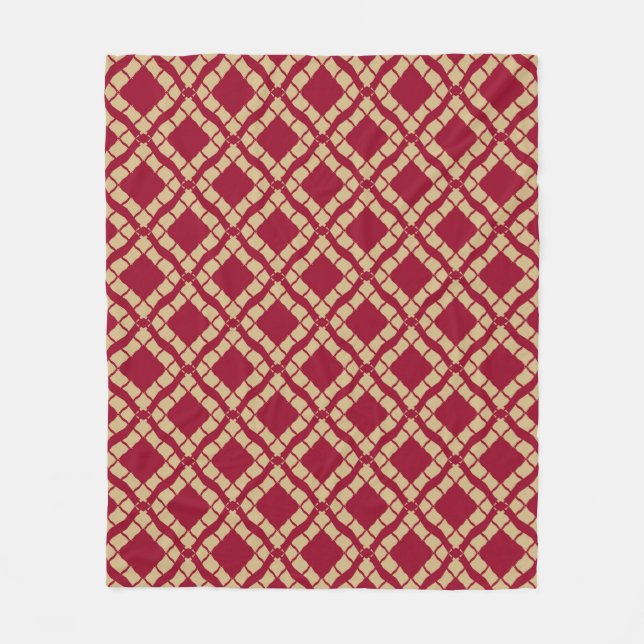 Couverture Polaire Grille dorée géométrique sans couture motif à l'or (Devant)