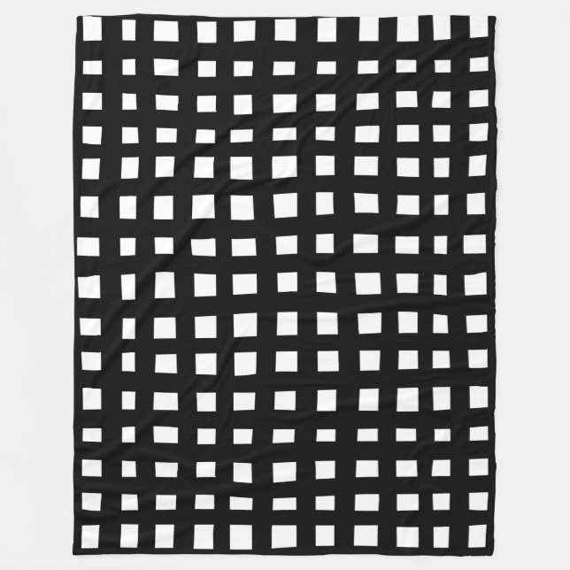 Couverture Polaire Grille en gras 091216 - Noir sur blanc (Devant)