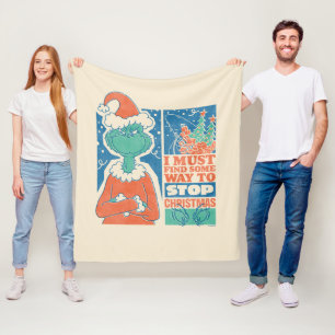 Couverture Polaire Grille   Stop Christmas Vintage Graphic