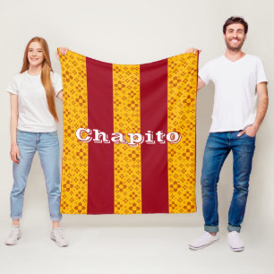 Couverture Polaire Grilles verticales Zia Soleil Rouge Jaune Nouveau-