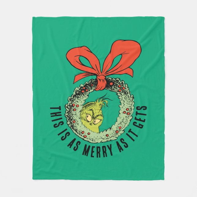Couverture Polaire Grinch | C'est aussi joyeux que ça peut l'être (Devant)