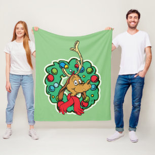 Couverture Polaire Grinch Couronne de Noël de Max