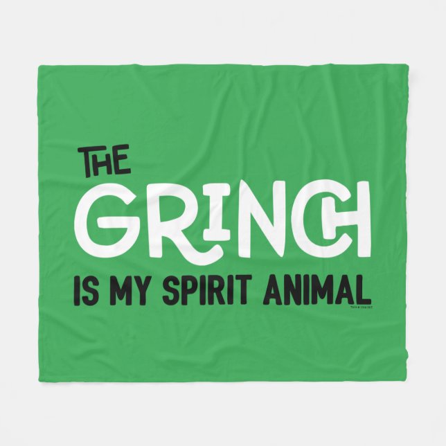 Couverture Polaire Grinch est ma citation de Spirit Animal (Devant (Horizontal))
