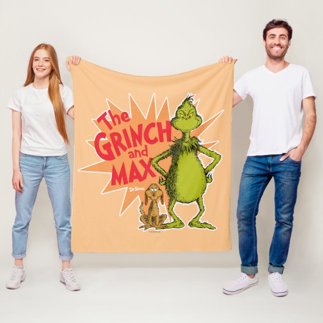 Couverture Polaire Grinch | Grinch & Max Starburst (En situation)