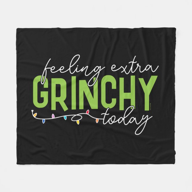 Couverture Polaire Grinch | Je me sens particulièrement grincheux auj (Devant (Horizontal))