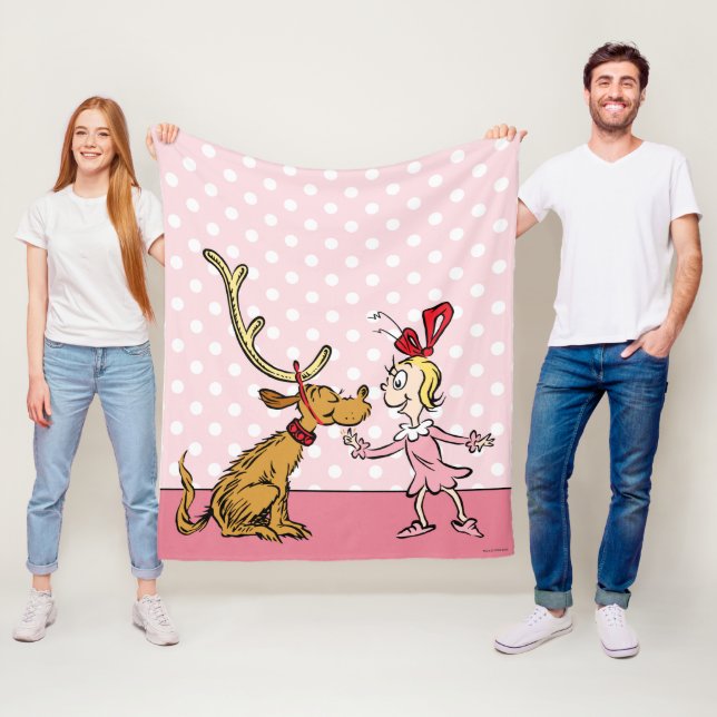 Couverture Polaire Grinch | Max et Cindy Lou Who (En situation)