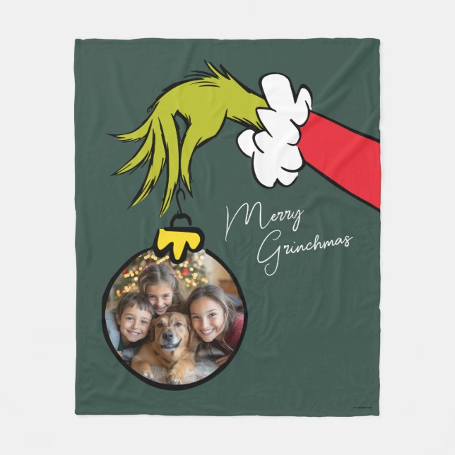 Couverture Polaire Grinch Merry Grinchmas Family Photo Christmas Flee (Devant)