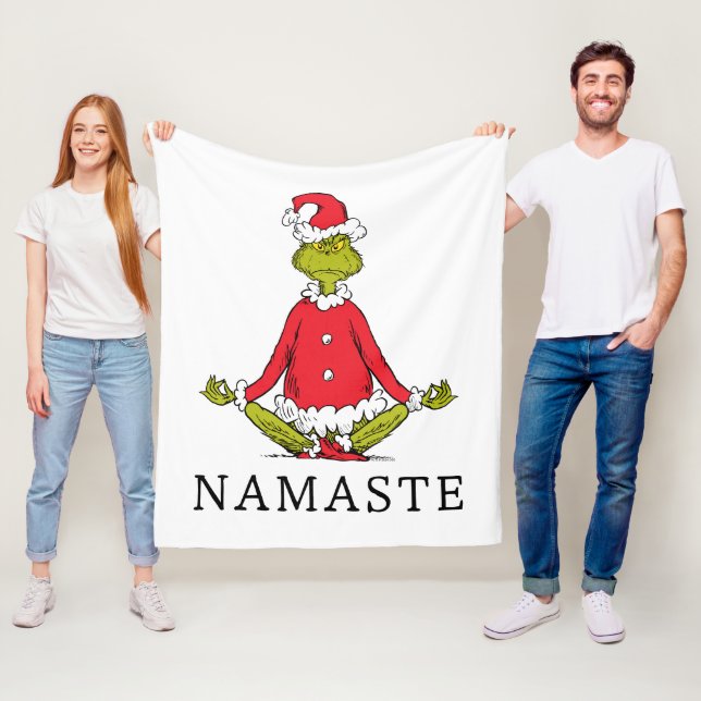 Couverture Polaire Grinch | Namaste Père Noël (En situation)