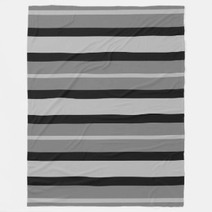 Couverture Polaire Gris à fond gris contemporain moderne de noir de