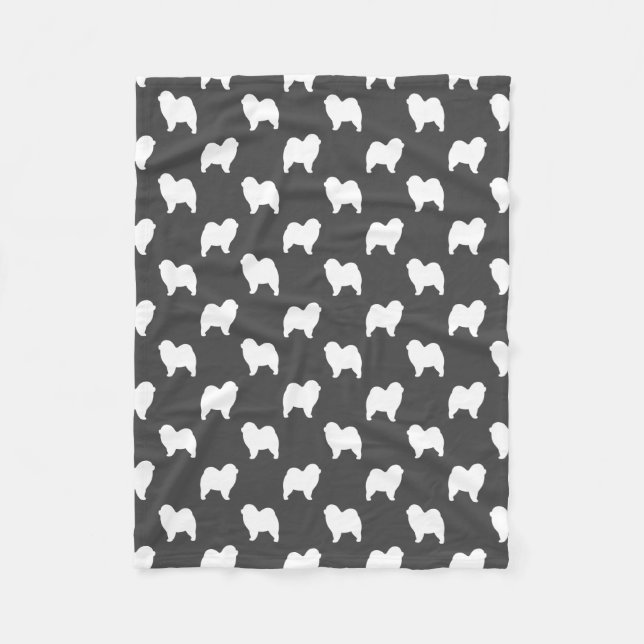 Couverture Polaire Gris approximatif de motif de silhouettes de (Devant)