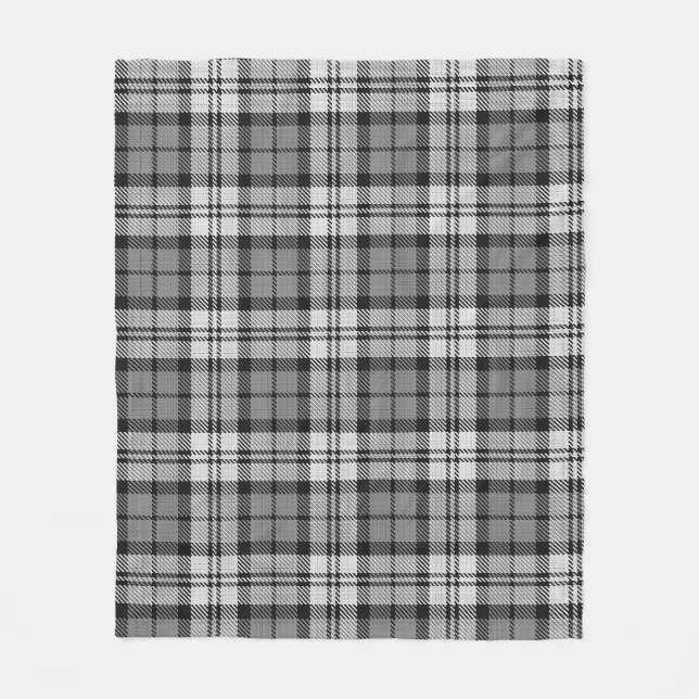 Couverture Polaire Gris Blackwatch Tartan Design Plaid (Devant)