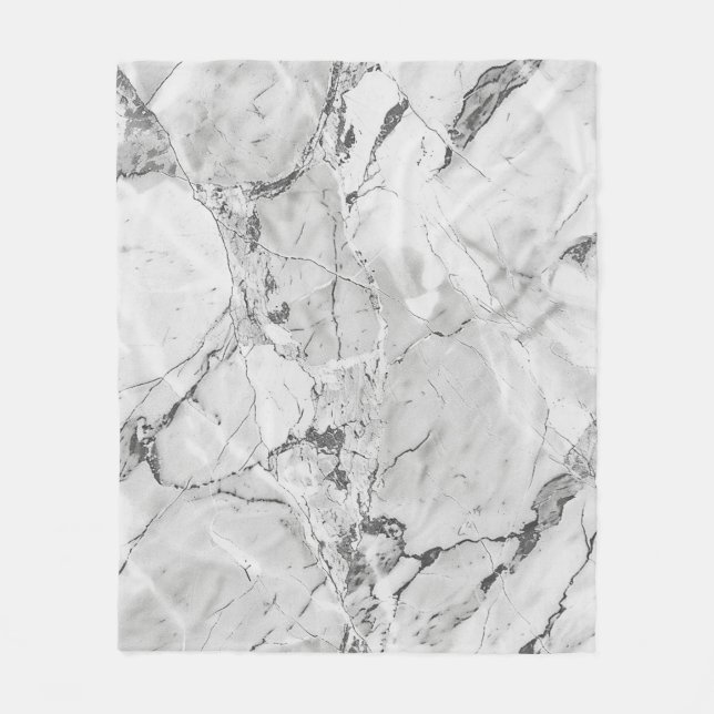 Couverture Polaire Gris "Flux de Whisper en ardoise" Texture en marbr (Devant)